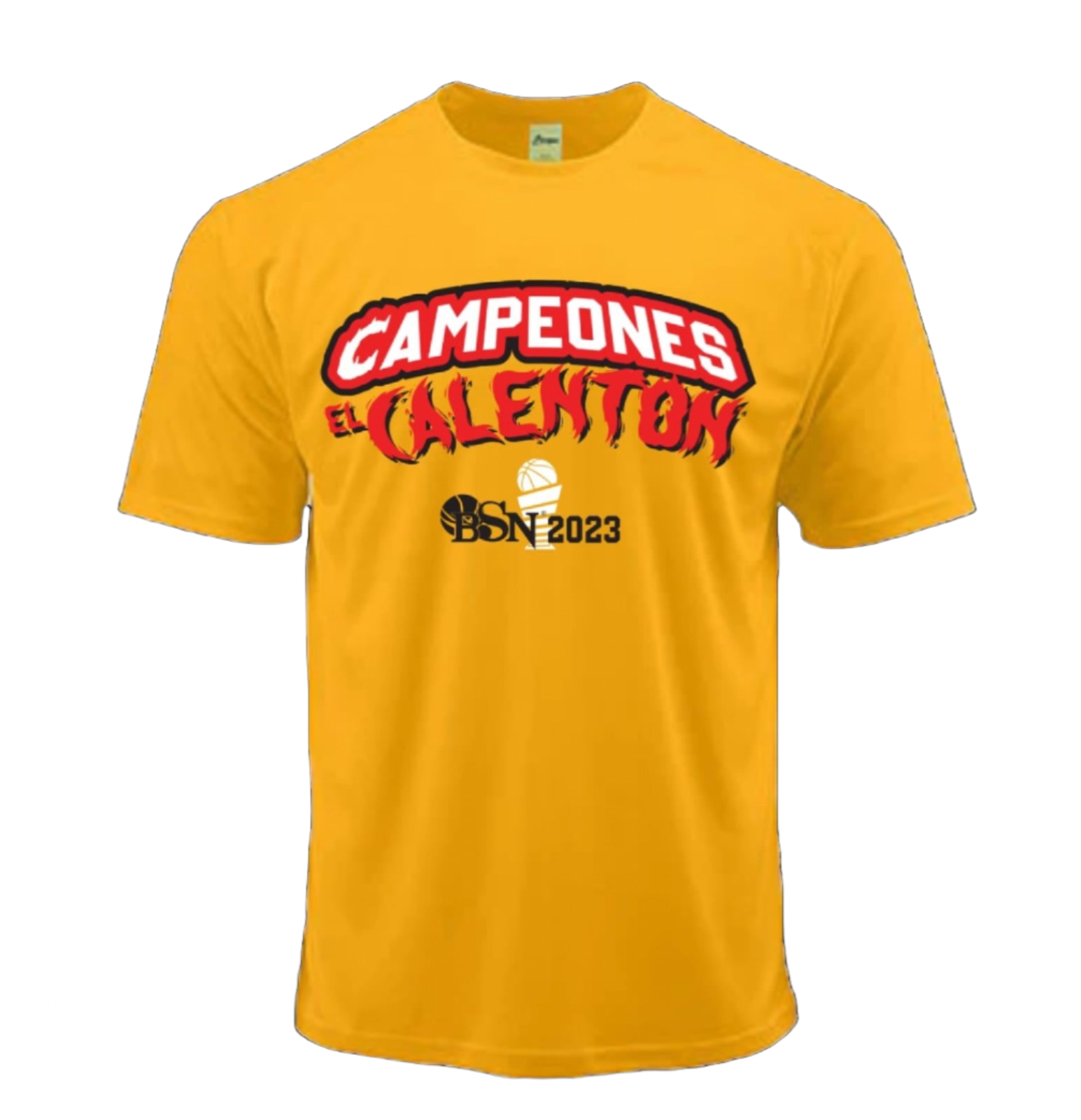 T-Shirt Amarillo Campeones El Calentón 2023